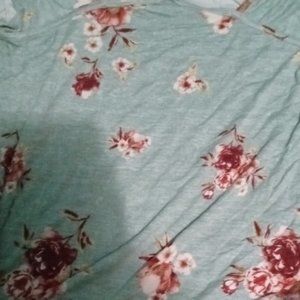 Turquoise Floral  Shirt